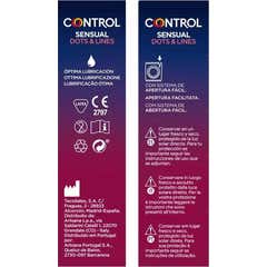 Control Sensual Dots & Lines Preservativo Puntos y Estrías 12uds