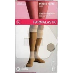 Farmalastic media corta a dcompresión normal beige talla grande