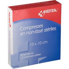 Mefraa Non-Woven Sterile Swabs 10x10cm 2x10 Sachets