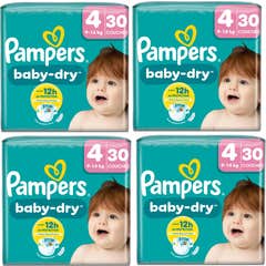 Pampers Baby-Dry Luiers Maat 4 9-14kg 4x30 stuks