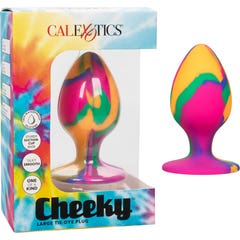 CalExotics Cheeky Large Tiedye Anal Plug 1 Unità