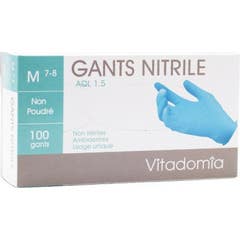 Vitadomia Guante Látex Nitrilo N/Pdr M 100 uds