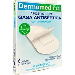 Dermomed Fix Apósito con Gasa Antiséptica 7,5Cmx5cm 6 uds