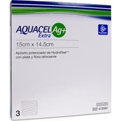 Aquacel Ag+ Extra Apósito 15 x 14,5 cm 3 uds
