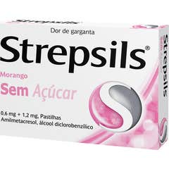Strepsils Morango Sem Açúcar 24comp