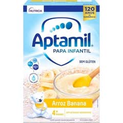 Aptamil Papilla Infantil Láctea Sin Gluten Arroz Banana +4m 225g