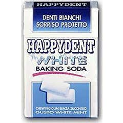 Happydent Bicarbonato di Sodio Bianco Gomma da Masticare 21 Unità