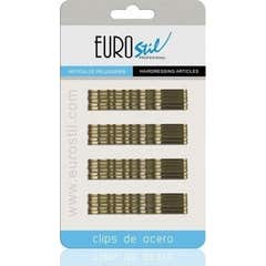 Eurostil Steel Clips 50 Mm Bronze 24 units
