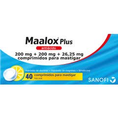 Sanofi Maalox Plus Antiácido 200mg + 200mg + 26.25mg 40comp