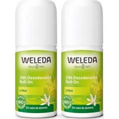 Weleda Desodorante Roll-On 24h de Citrus 2x50 ml