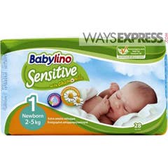 Babylino Baby Diapers Sensitive T1 Newborn 2-5Kg 28uds