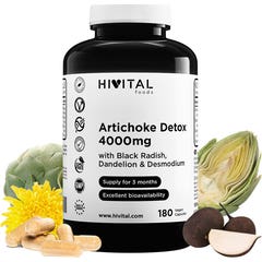 HIVITAL Alcachofa Detox 4000 mg 180 cáps
