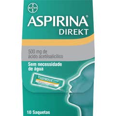 Aspirina Direkt Ácido Acetilsalicílico 500mg 10 Saquetas