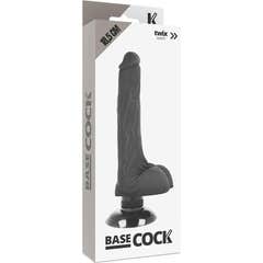 Basecock Realistic Vibrador 2-1 Negro 18.5 cm 1 ud