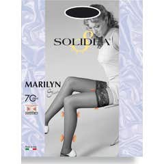 Solidea Marilyn 70den Sheer Media Compresión Camel 4L 1 Par