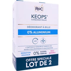 Keops Desodorante Roll-On 0% Aluminio 2x30 ml