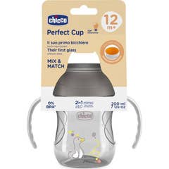 Chicco Perfect 360 Vaso Comidas 12M+ Gris 200 ml