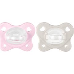 Chicco PhysioForma Dual Soft Rosa Cinzento 2-6M 2 Unidades