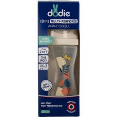 Dodie Biberón Tetina Multiperforada Flujo 2 +3M Rosa 270ml