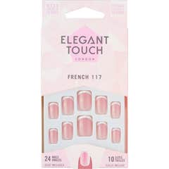 Elegant Touch French False Nails 117 Squoval Pink 24uds