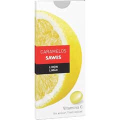 Sawes Lemon flavored balsamic candies without sugar with Vitamin C in blister 22g