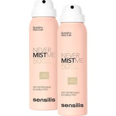 Sensilis Never Mist Me SPF50 Usynlig Mist Tør Berøring 2x100 ml