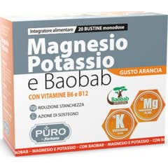 Puro Magnesio Potasio y Baobab Sabor Naranja 20 Sobres