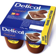 Delical Crema Postre Sin Lactosa Hphc Chocolate 4x200g