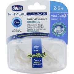 Chicco Smoczek silikonowy Physio Minisoft Night 2 - 6 M 2uds