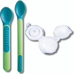 Mam Heat Sensitive Spoon & Cover Cuchara Sensible Neutro 2 uds