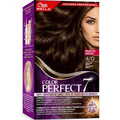 Wella Color Perfect 7 Kit 100% Cobertura de Canas 4/0 Castaño Medio