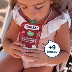 Smileat Pouch Ecológico de Leche de Almendras Cacao y Fresa 100g