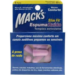 Mack's Tapones Auriculares Espuma Ruido Slim Fit 5 pares