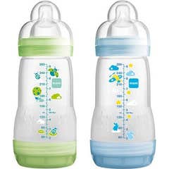 Mam Biberón Easy Start Anti-Colic D2 Bleu Vert 2x260ml