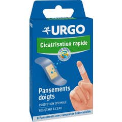 Urgo rapid hydrocolloid healing finger dressings 8 uts