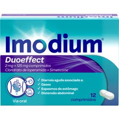 Imodium Duoeffect Loperamida + Simeticone 2mg + 125mg 12comp