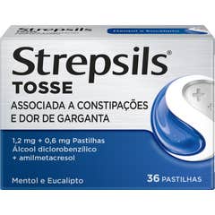 Strepsils Tosse Mentol e Eucalipto 1.2mg + 0.6mg 36 Pastilhas