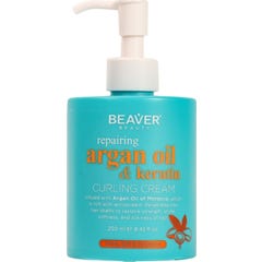 Beaver Argan Oil & Keratin Crema Rizos 250 ml