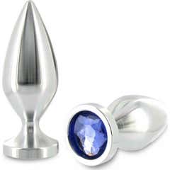 Metal Hard Anal Plug Aluminum Crystal Color Small 5,71cm 1ud