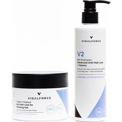 Vidalforce Pack Champu V2 + Mascarilla Anti-Caida Avanzada Bio