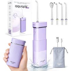 AquaPik Mini Mundskylleapparat Rejse USB Opladning Lilla