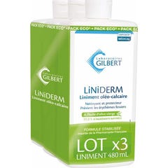 Liniderm Pack Linimento Olio Calcareo 3x480ml