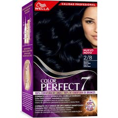 Wella Color Perfect 7 Kit 100% Cobertura de Canas 2/8 Negro Azulado