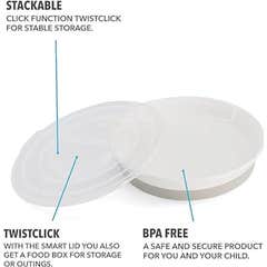 Piatto bianco Twistshake +6 mesi 1pc