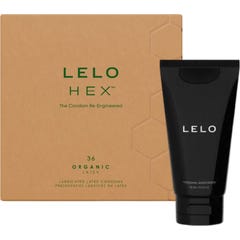  Lelo Pack Hex Pack Organic Latex Condoms 36uds + Hidratante Intimo 75ml