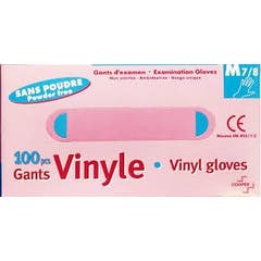 Cooper Gants Vinyle Non Poudrés Taille M 7/8 100uts