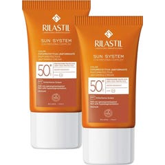 Rilastil Sun System Emulsion Solar Gesicht Farbe SPF50+ 2x40 ml