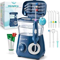 Aquapik100® Waterflosser Irrigador Dental 600 ml 10 Niveles Azul 1 ud