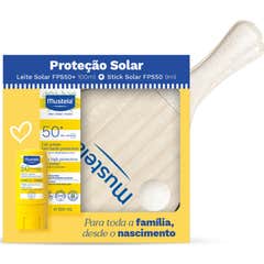 Mustela Zestaw Ochrony Dziecięcej Mleko Słoneczne SPF50 100 ml + Sztyft 9 ml
