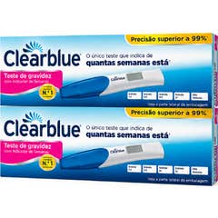 Clearblue Pack Prueba de embarazo Indicador de semanas 2 Pruebas